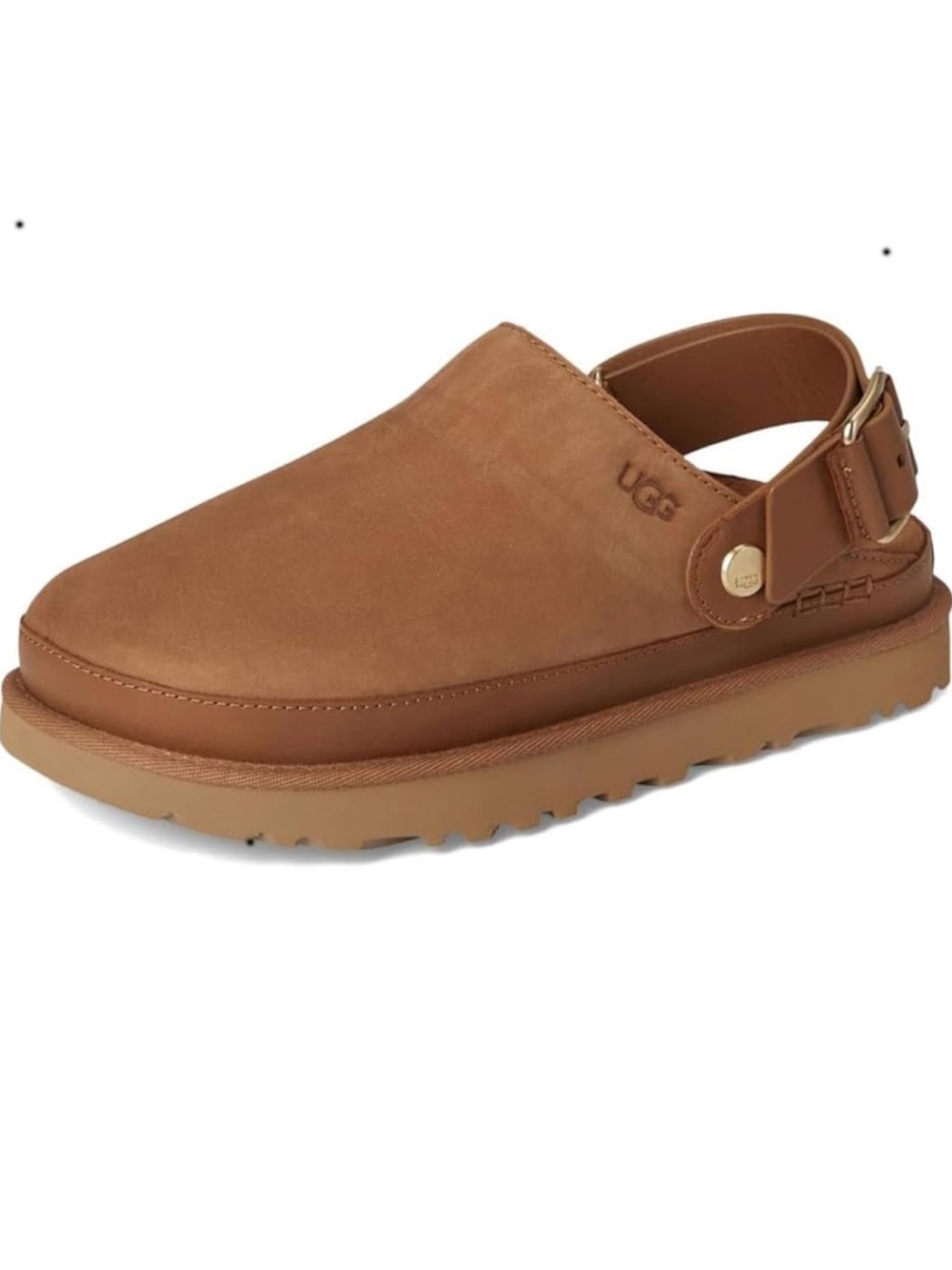 UGG Womenโs Goldenstar Villa Clog in Chestnut, Size 7.5, NWT